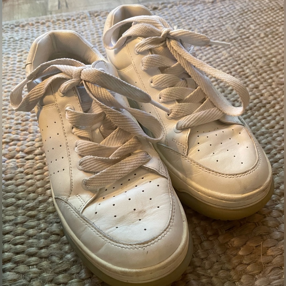 Amiri Stadium Perforated Leather Sneakers Size 40